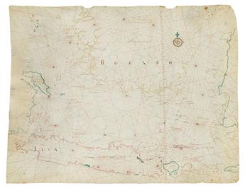 (DUTCH EAST INDIA COMPANY--JAVA SEA.) Graaf, Isaak de. A fine manuscript map of Java, the Java Sea, Bali,